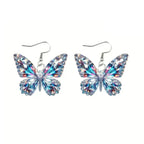 Sparkling Butterfly Statement Earrings