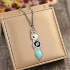 Turquoise Owl Bar Necklace