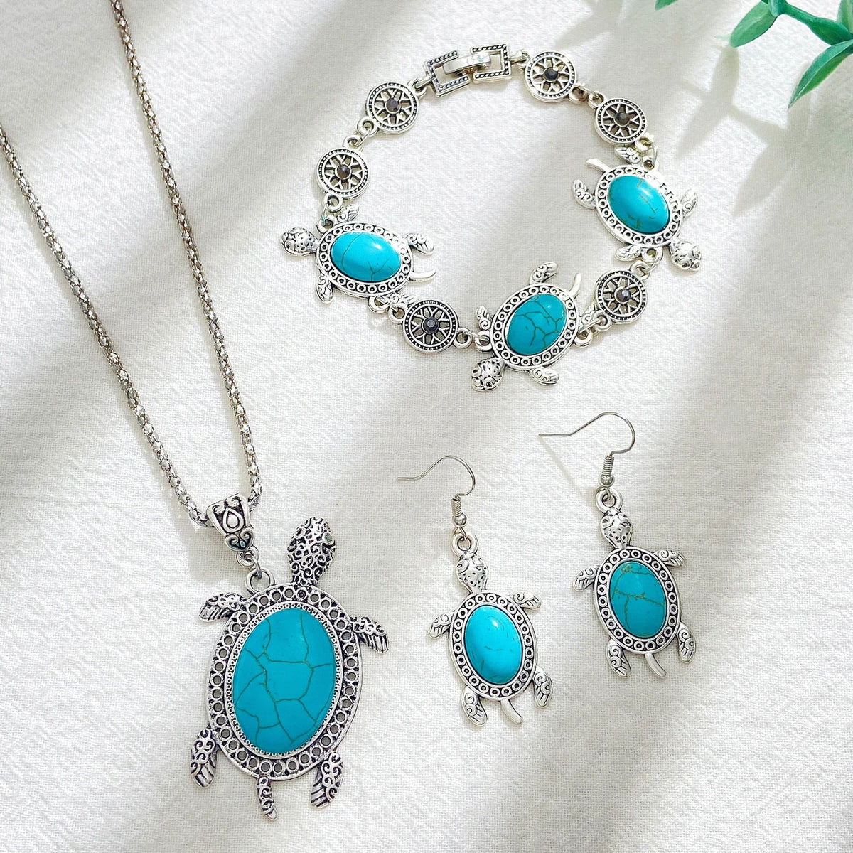 Turquoise Tortoise Jewellery Set