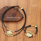 Layered Necklace and Bracelet Set