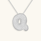 Pavé Bubble Initial Necklace