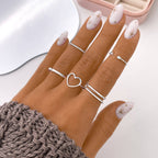 Adjustable Double-Band Open Cuff Ring