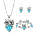 Turquoise Owl Jewellery Set
