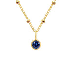 Fijne geboortesteenketting met kralenketting