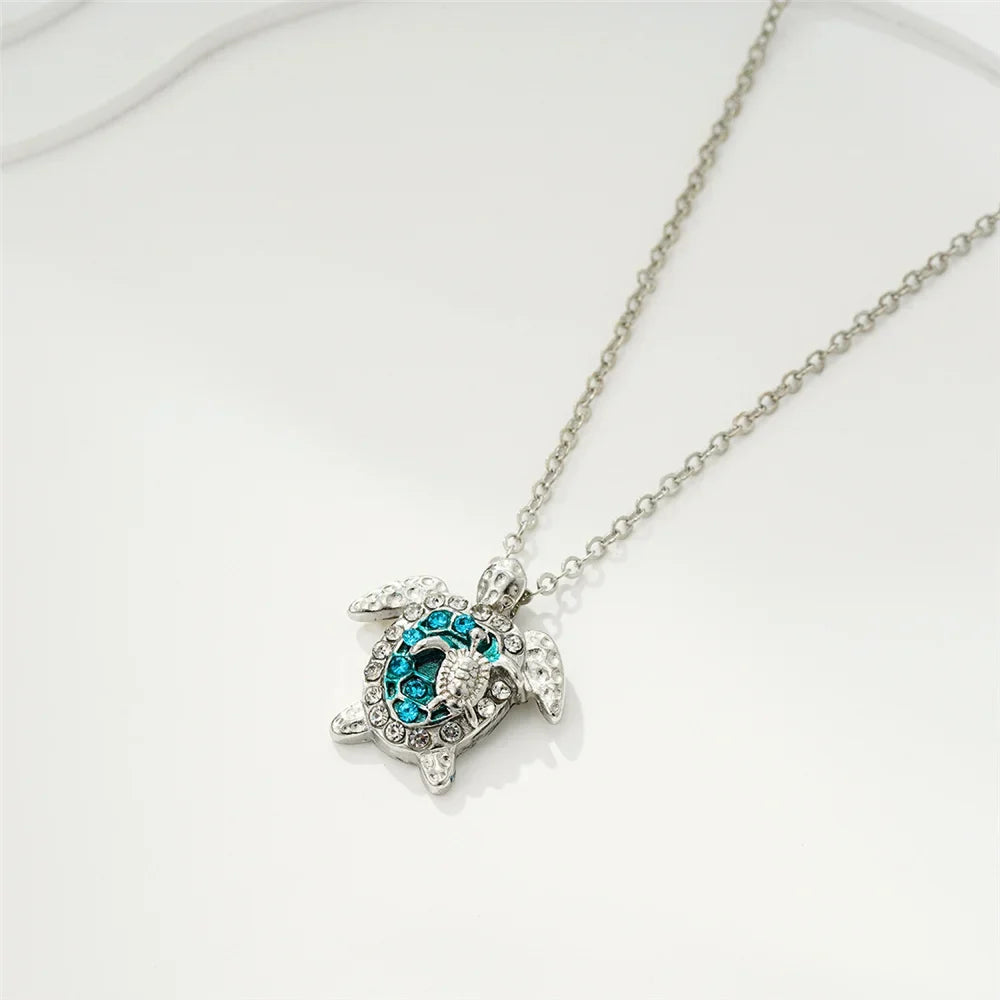Ketting met zeeschildpadhanger in vintagestijl