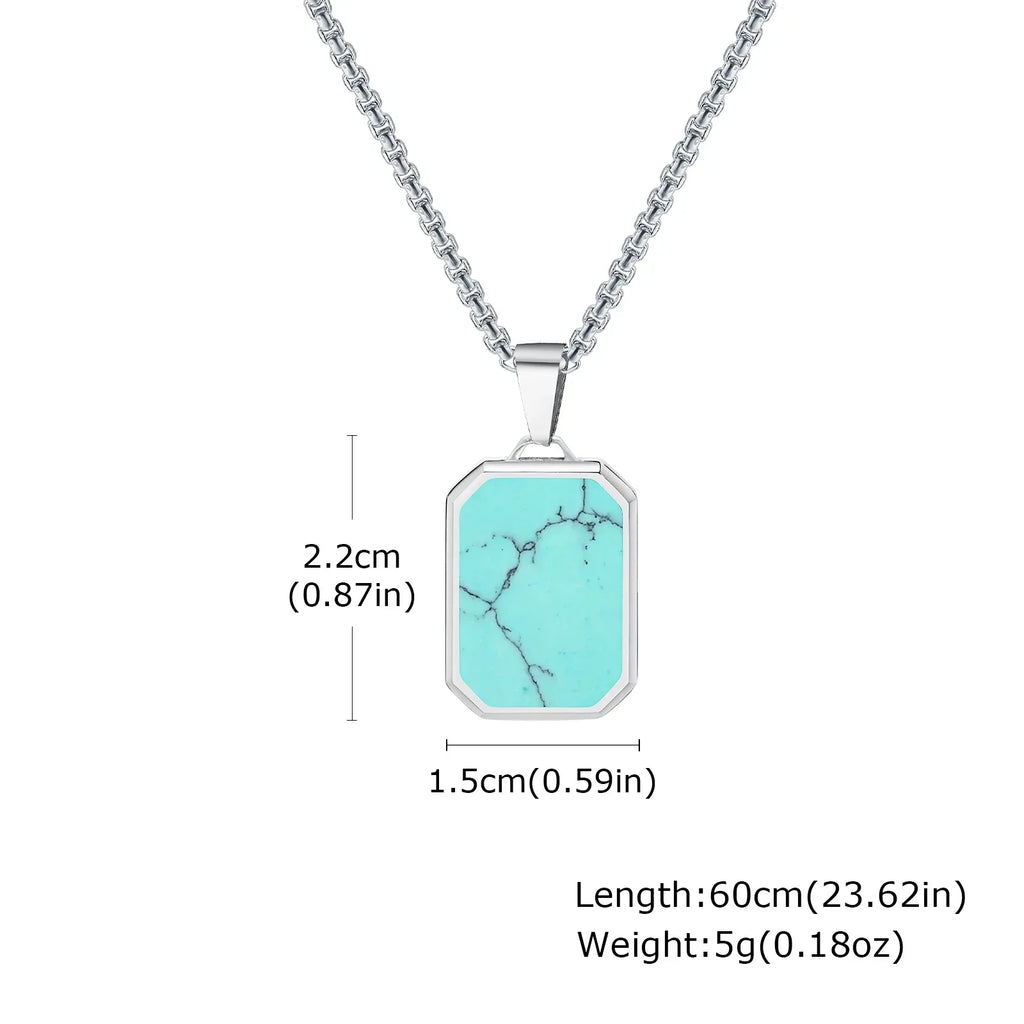 Kettingset met turquoise steenhanger
