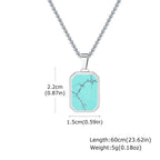 Kettingset met turquoise steenhanger
