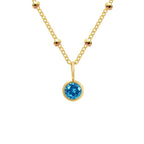 Fijne geboortesteenketting met kralenketting