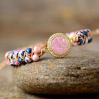 Jasper and Opal-Look Bead Bracelet