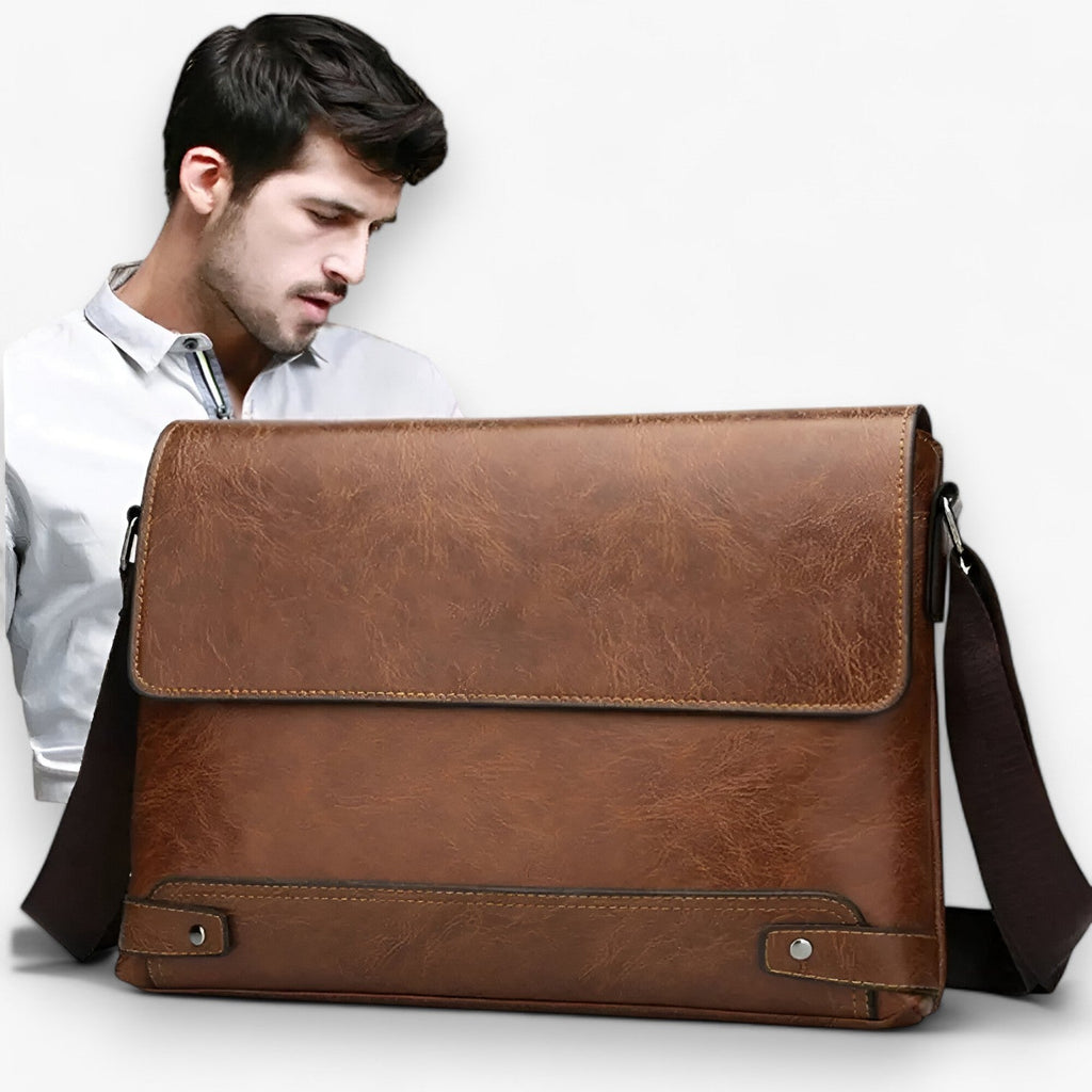 Klassieke zakelijke PU-leren laptoptas voor heren
