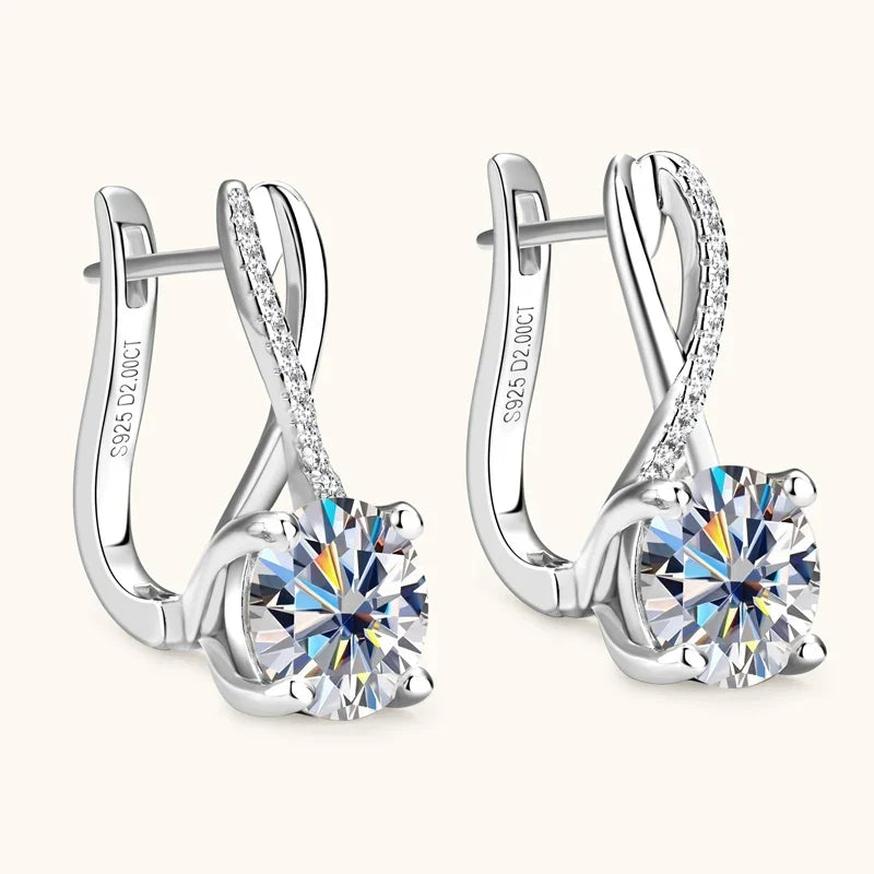 Crystal Drop Huggie Earrings