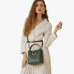 Spacious Versatile Fashion Bucket Bag in Four Colours