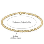 Gold-Tone Turquoise-Look Beaded Bracelet