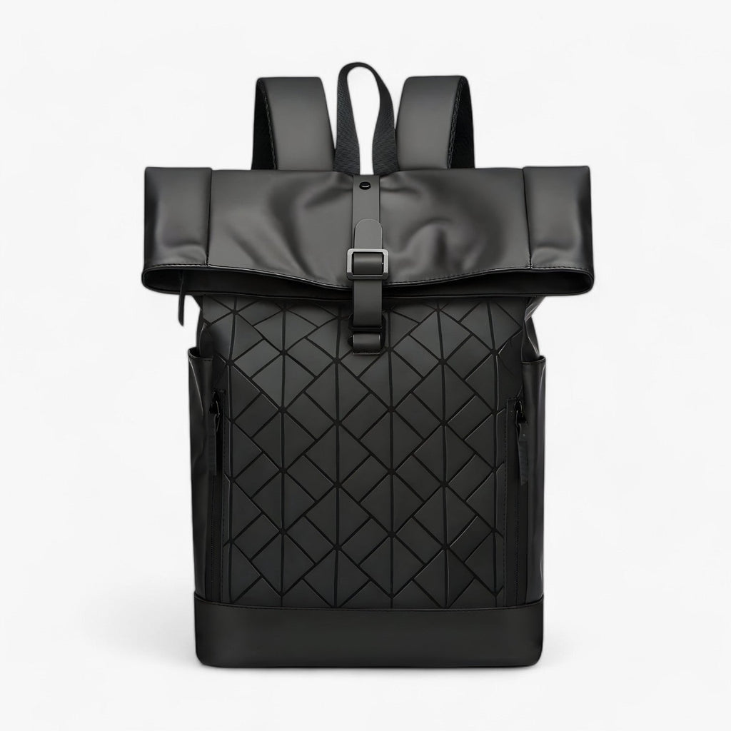Men's Versatile Black Laptop Backpack for Daily Use
