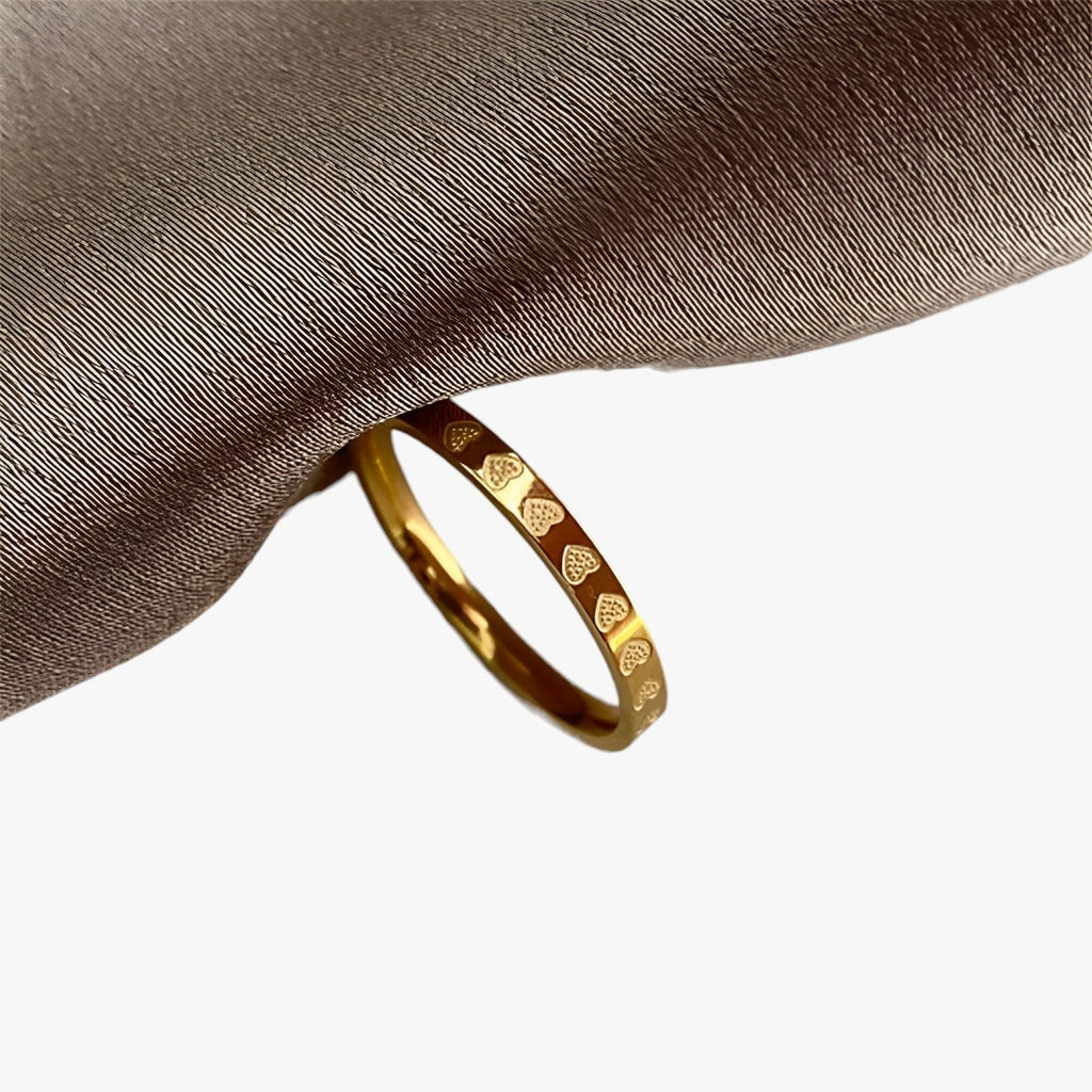 Gepolijste goudkleurige ring van 2 mm, smal profiel