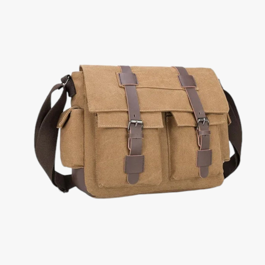 Men's Vintage Canvas-Look Nylon Crossbody Bag