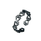 Adjustable Stainless Steel Paw Print Ring