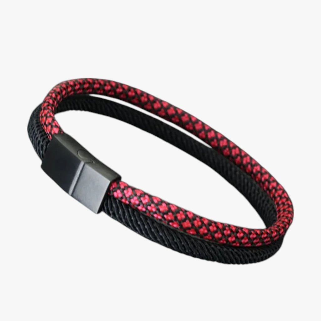 Tweekleurige paracord-armband met magneetsluiting