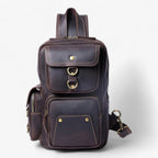 Sleek Full-Grain Leather Vintage-Style Everyday Bag