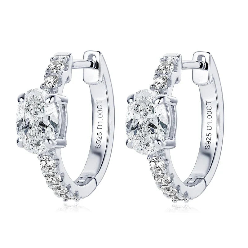 Crystal Hoop Earrings in Two Tones