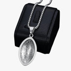 Roestvrijstalen ketting met rugbybalhanger