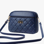 Women's Small Diamond-Quilted PU Shoulder Bag