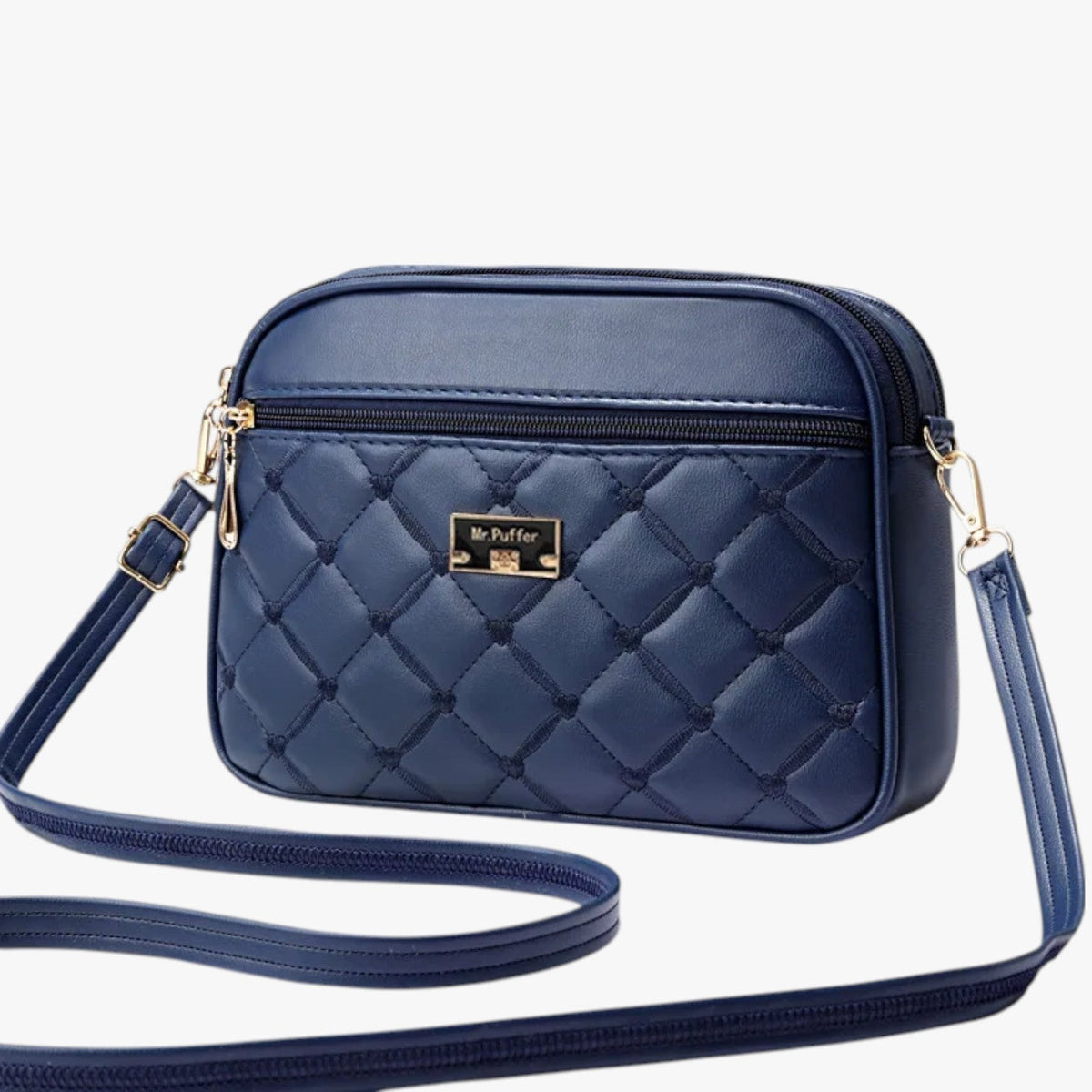 Women's Small Diamond-Quilted PU Shoulder Bag