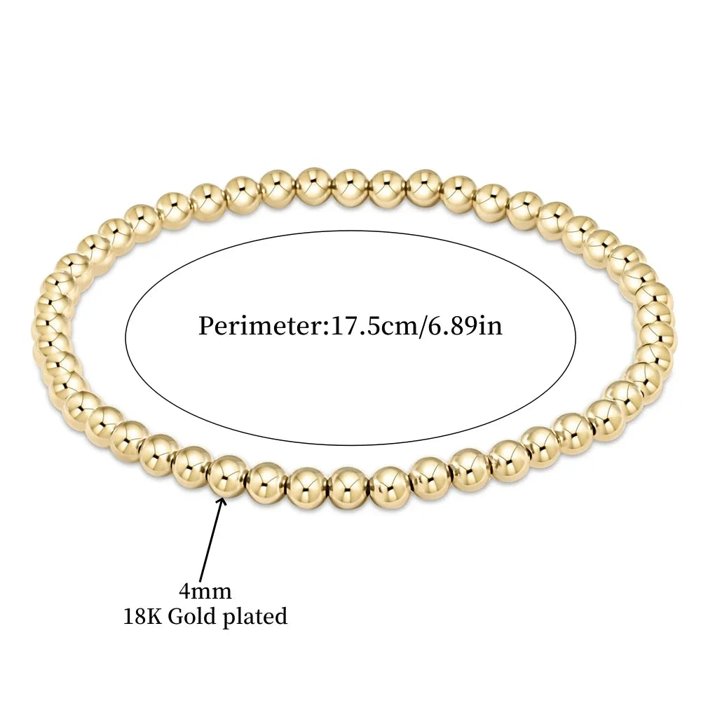 Gold-Tone Turquoise-Look Beaded Bracelet