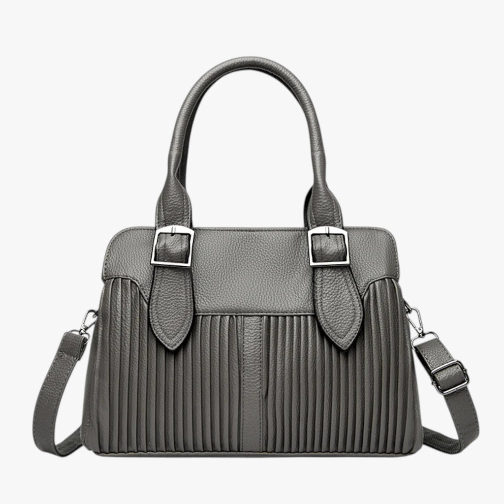 Soft PU Leather Three-Compartment Backpack