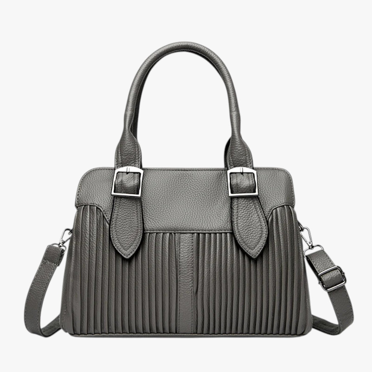 Soft PU Leather Three-Compartment Backpack