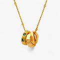 Small Bow Pendant Necklace with Zircon, 45cm