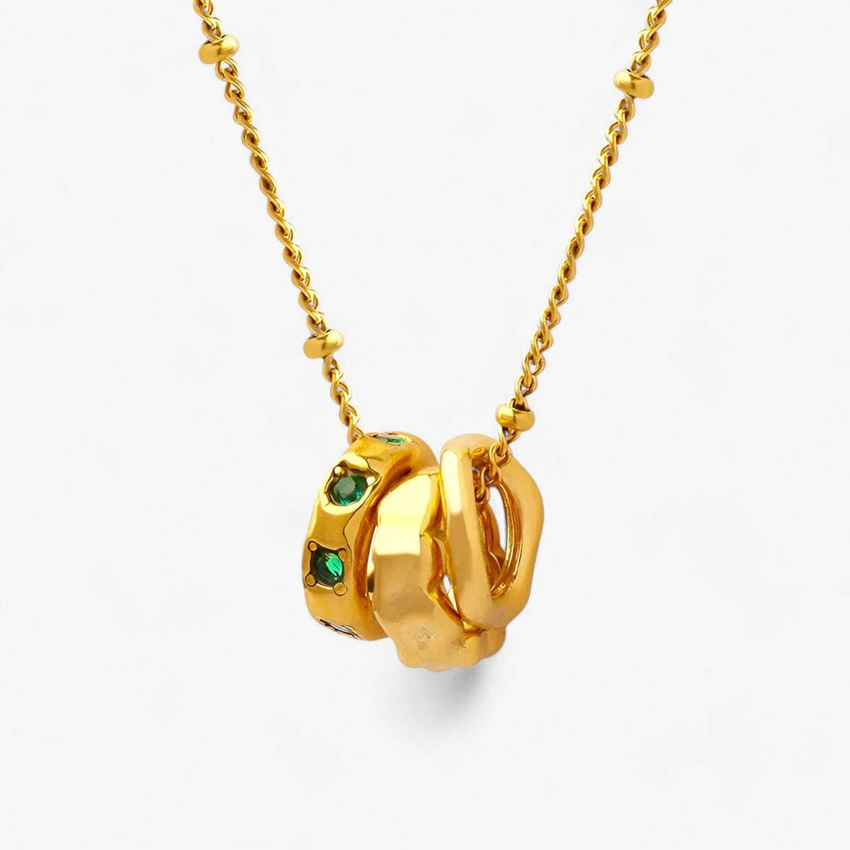 Small Bow Pendant Necklace with Zircon, 45cm