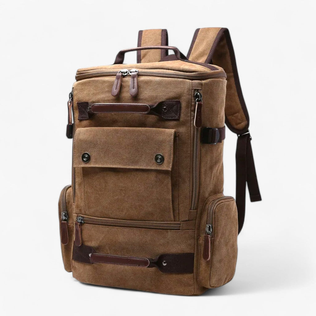 Ruime rugzak in vintage stijl met laptopvak