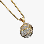 Ketting met basketbalhanger en strassbezetting