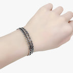 Sterling Silver Bracelet with Gold-Tone Feather Charm