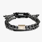 Set van twee armbanden met kroondetail