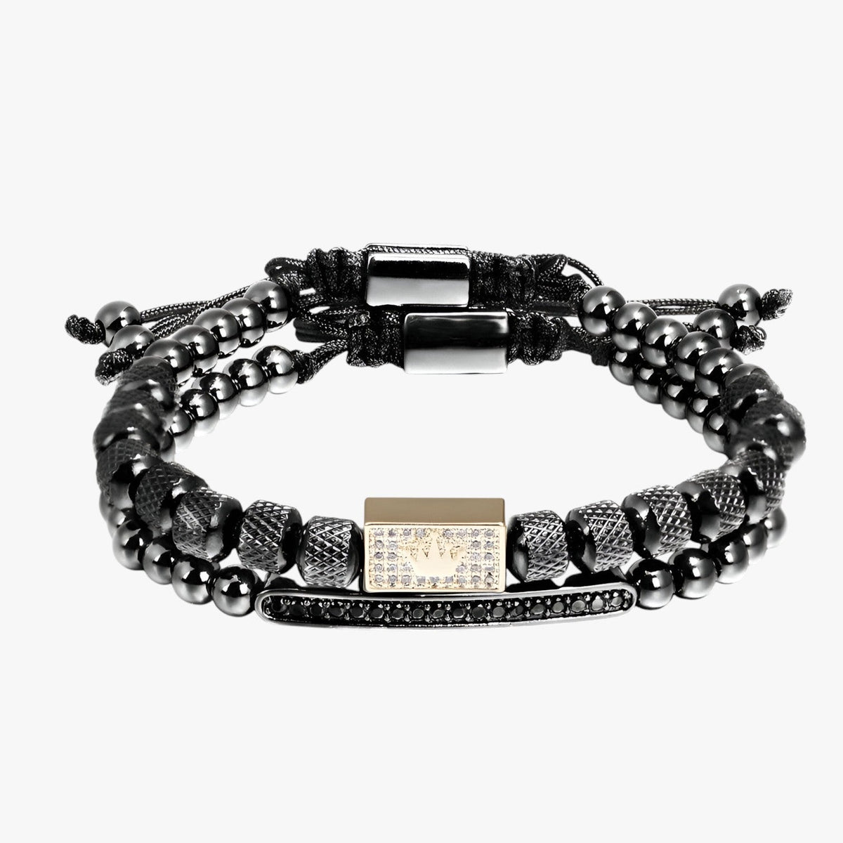 Set van twee armbanden met kroondetail