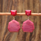 Oorhangers met rhodochrosiet