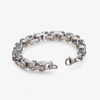 Byzantijnse schakelarmband van roestvrij staal, 19 cm