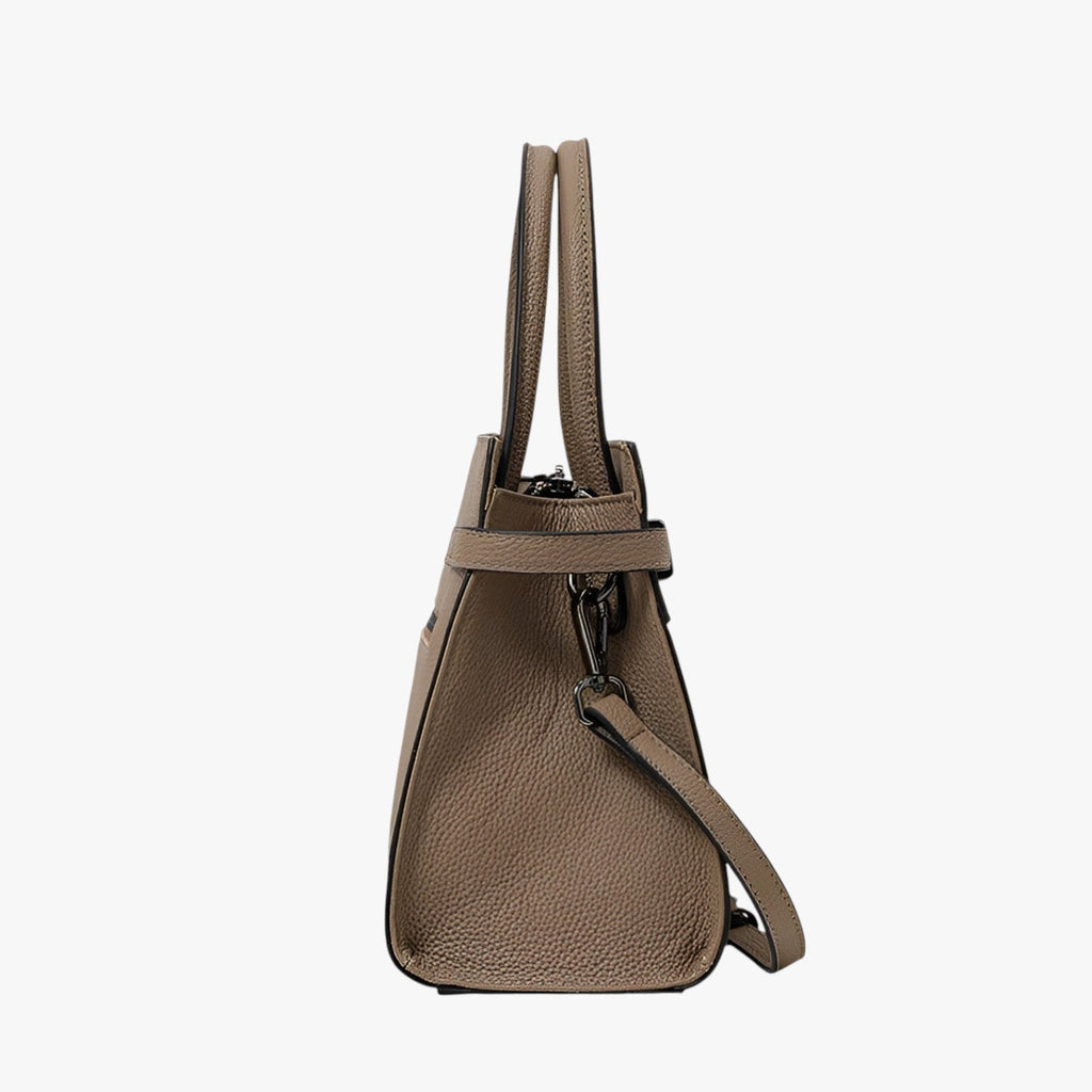 Genuine Cowhide Leather Slim Everyday Handbag