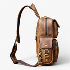 Sleek Full-Grain Leather Vintage-Style Everyday Bag