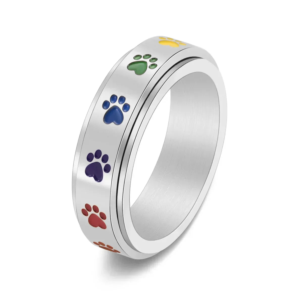 Rotating Paw Fidget Ring