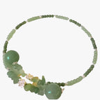 Jade Bead Choker in Soft Green