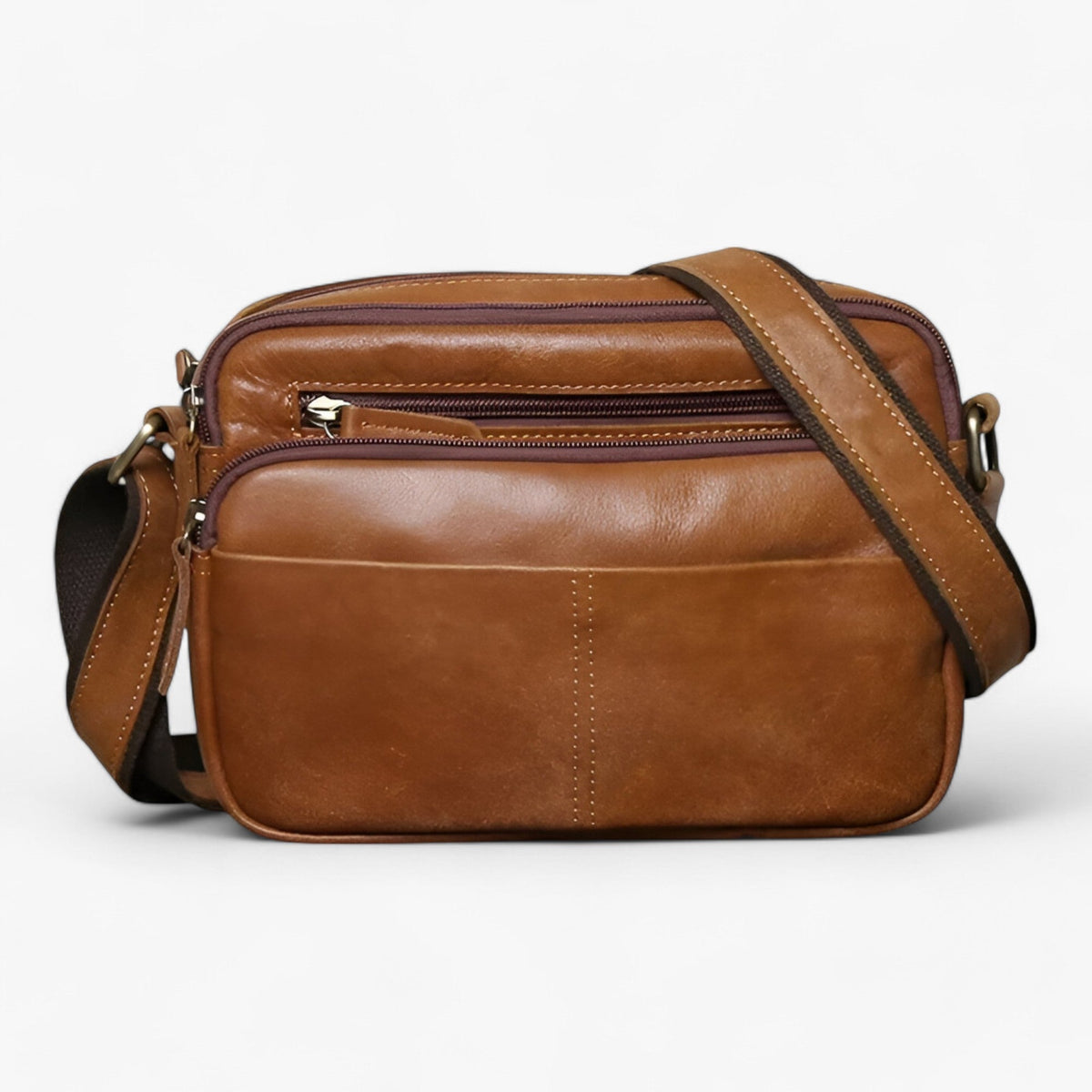 Premium Matte Leather Brown Everyday Shoulder Bag