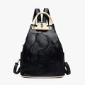 Elegant Secure Leather Backpack with Laptop Pocket