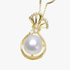 Choker met tashanger en imitatieparel