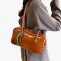 Vintage-Inspired Structured Work Handbag with Compartments
