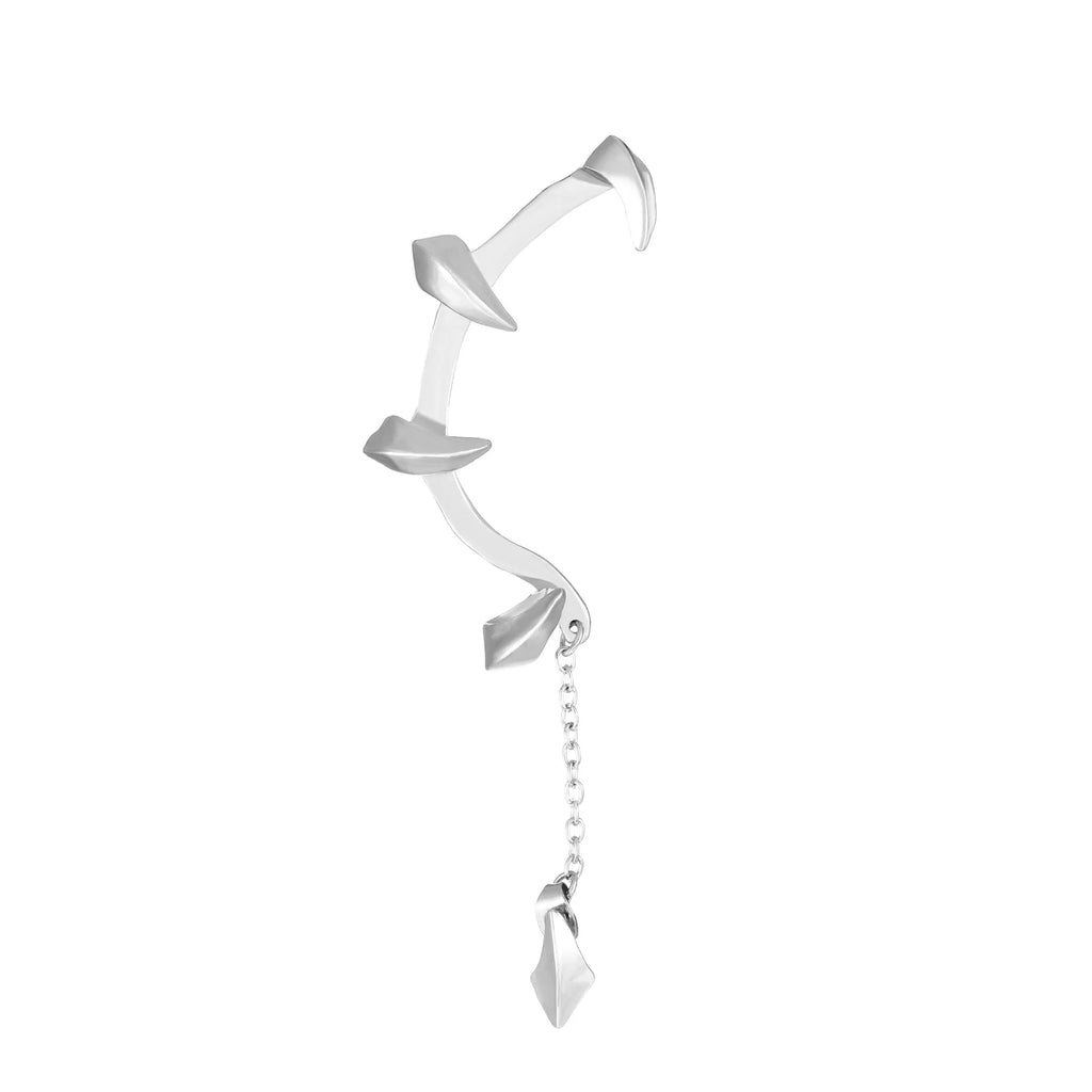 Gebeeldhouwde earcuff met ketting
