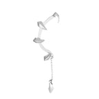 Gebeeldhouwde earcuff met ketting