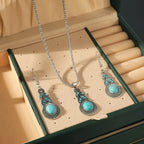 Vintage-Style Turquoise Stone Jewellery Set